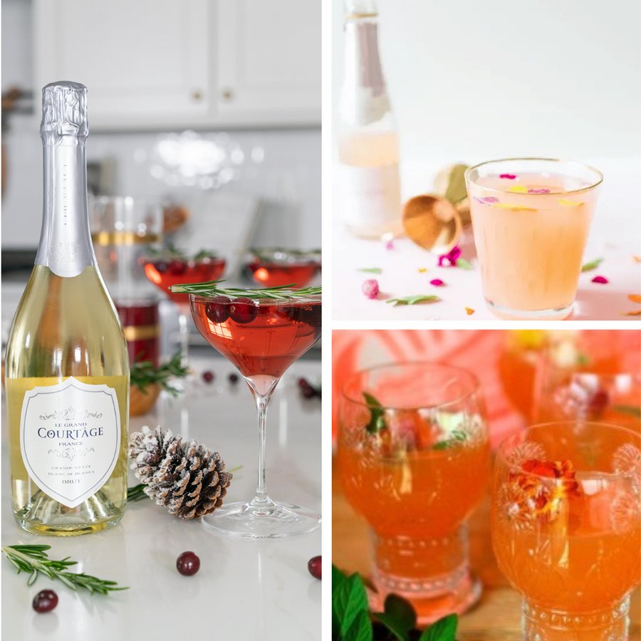 a collage of Le Grand Courtage products