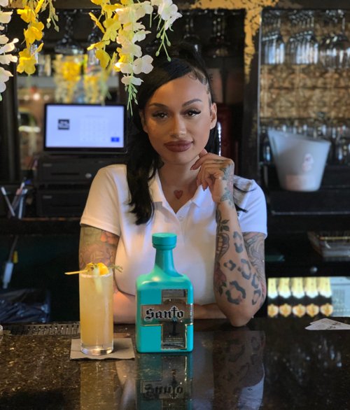 Drink Santo Peach Grove created by Angelique Rowe