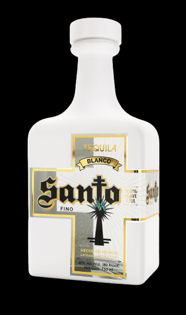 Bottle shot of santo tequila blanco
