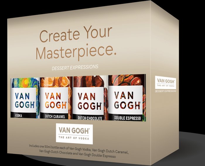 Van Gogh Vodka dessert sampler.